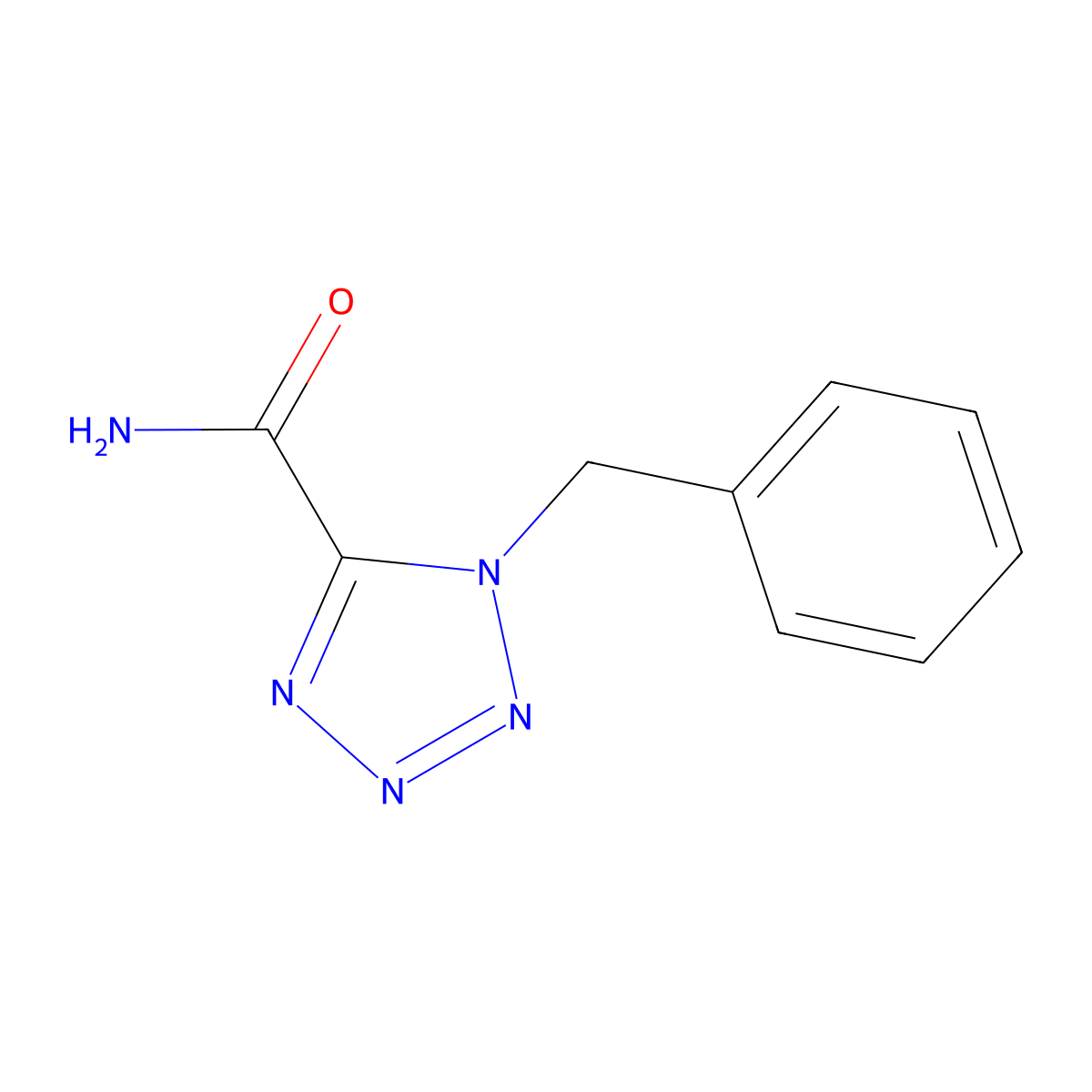 1-benzyl-1H-1,2,3,4-tetrazole-5-carboxamide molecular structure, CAS 2108831-07-6