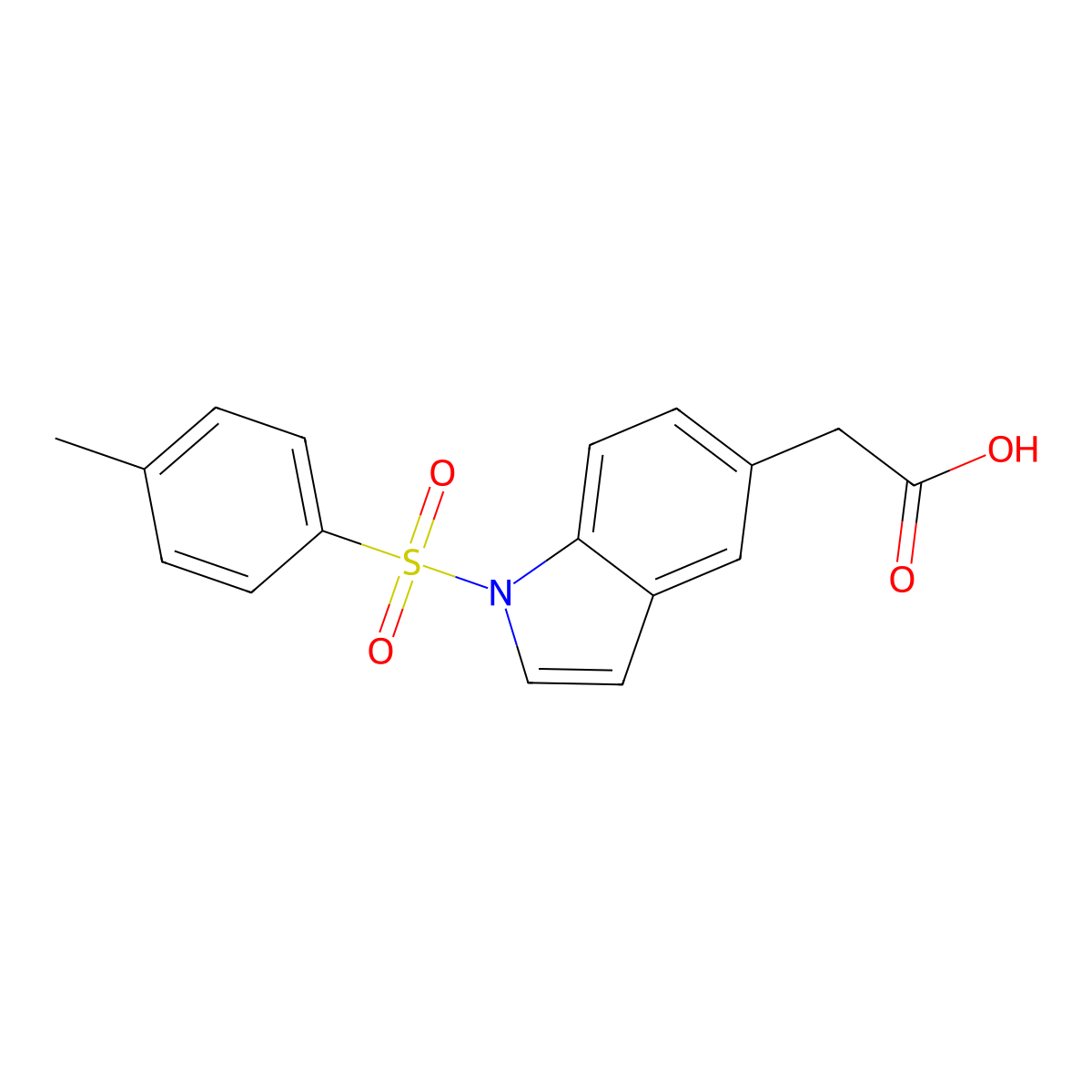 2-(1-tosyl-1H-indol-5-yl)acetic acid molecular structure, CAS 2108834-38-2