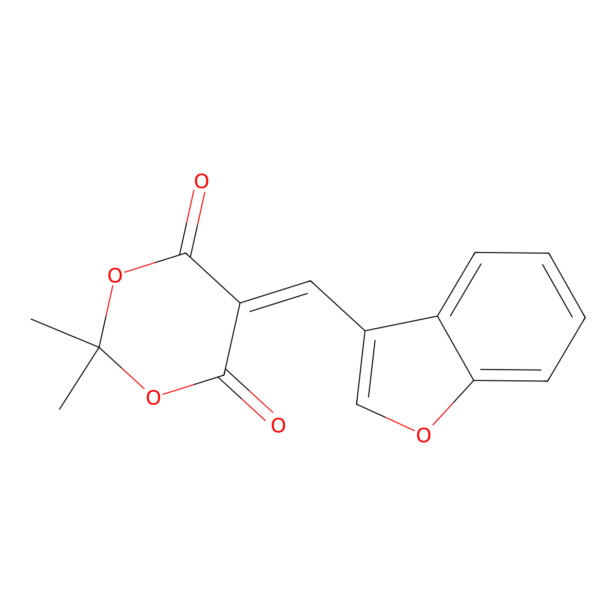 5-[(1-Benzofuran-3-yl)methylidene]-2,2-dimethyl-1,3-dioxane-4,6-dione molecular structure, CAS 2108834-47-3