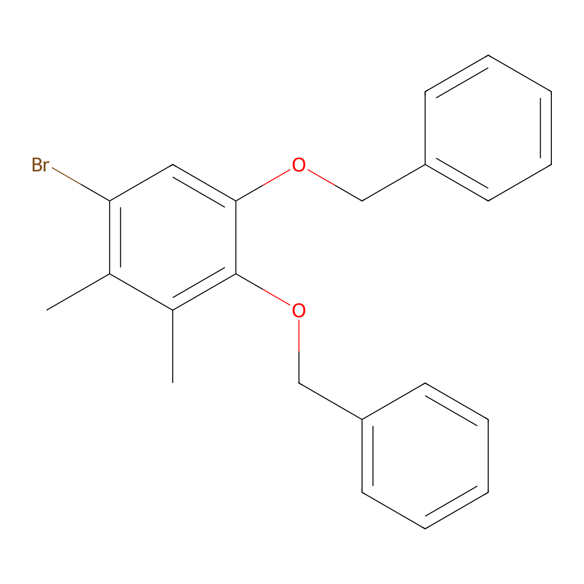1,2-Bis(benzyloxy)-5-bromo-3,4-dimethylbenzene molecular structure, CAS 2108834-55-3