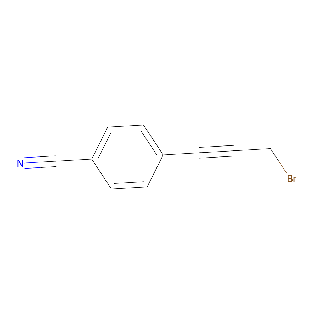 4-(3-Bromo-1-propyn-1-yl)benzonitrile molecular structure, CAS 210885-01-1