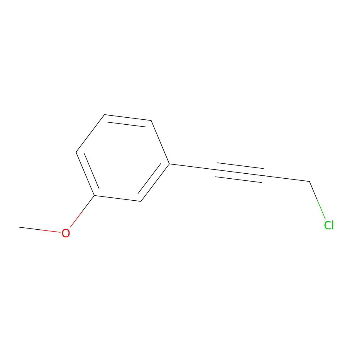 1-(3-Chloroprop-1-yn-1-yl)-3-methoxybenzene molecular structure, CAS 210885-07-7