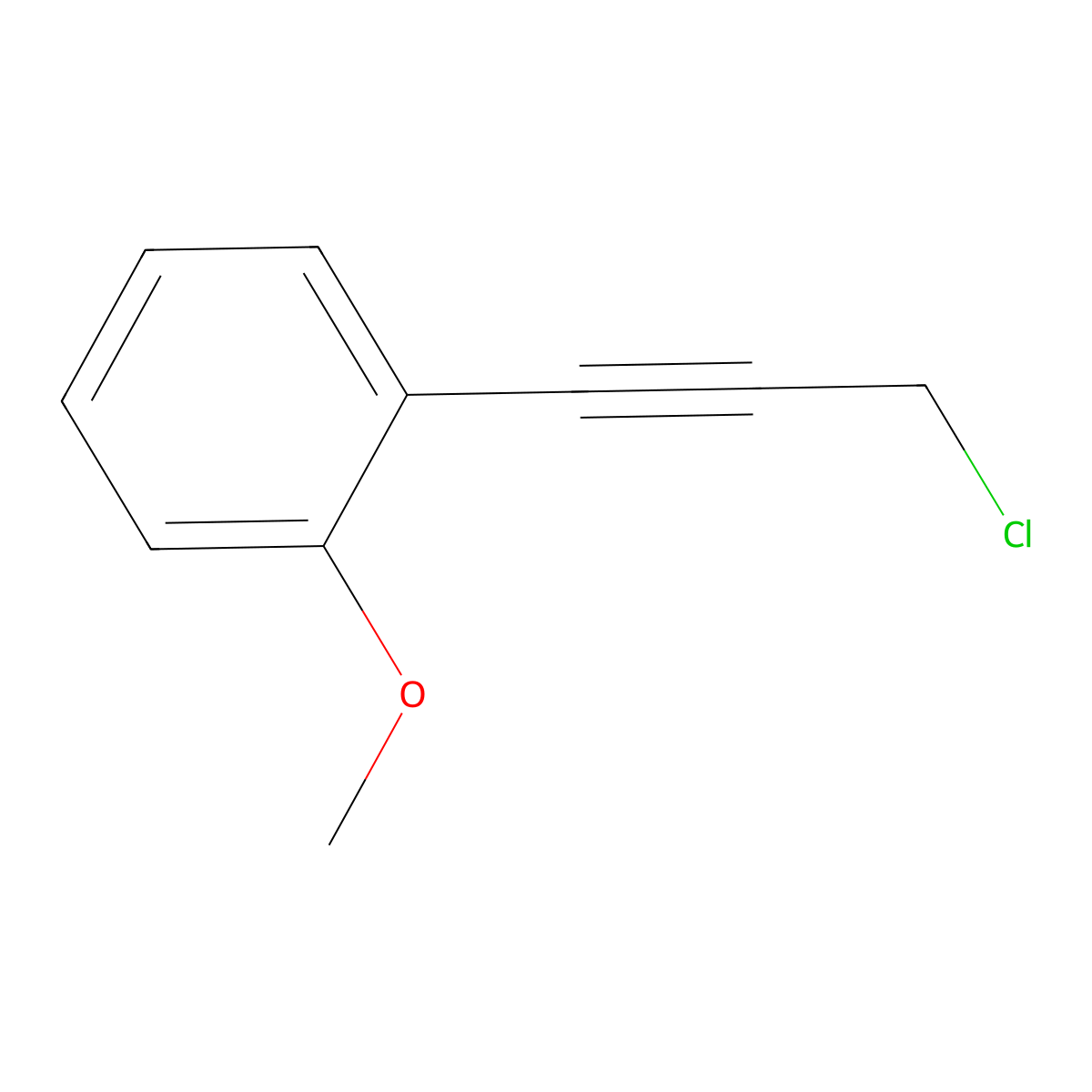 1-(3-Chloroprop-1-YN-1-YL)-2-methoxybenzene molecular structure, CAS 210885-08-8