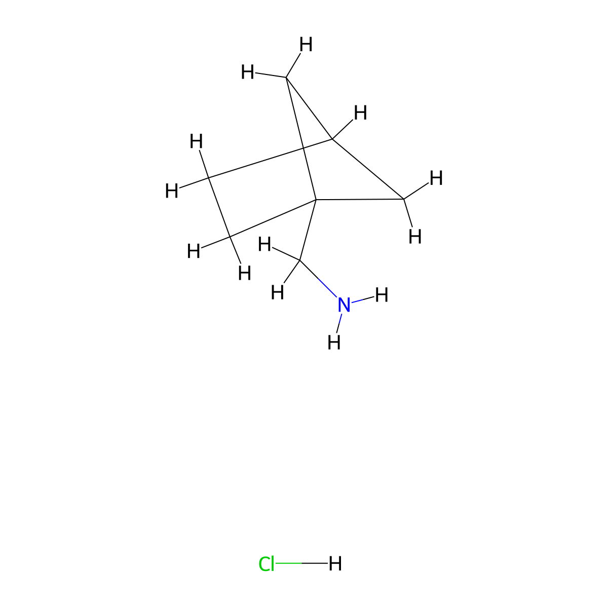 1-Bicyclo[2.1.1]hexanylmethanamine;hydrochloride molecular structure, CAS 2108850-31-1
