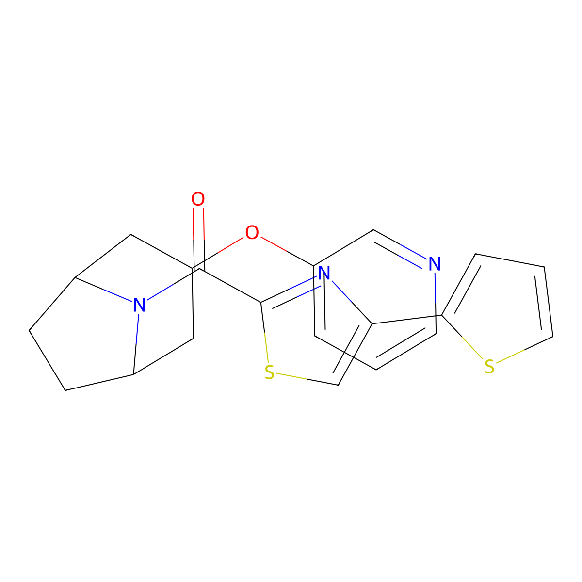 ((1R,5S)-3-(pyridin-3-yloxy)-8-azabicyclo[3.2.1]octan-8-yl)(4-(thiophen-2-yl)thiazol-2-yl)methanone molecular structure, CAS 2108861-01-2