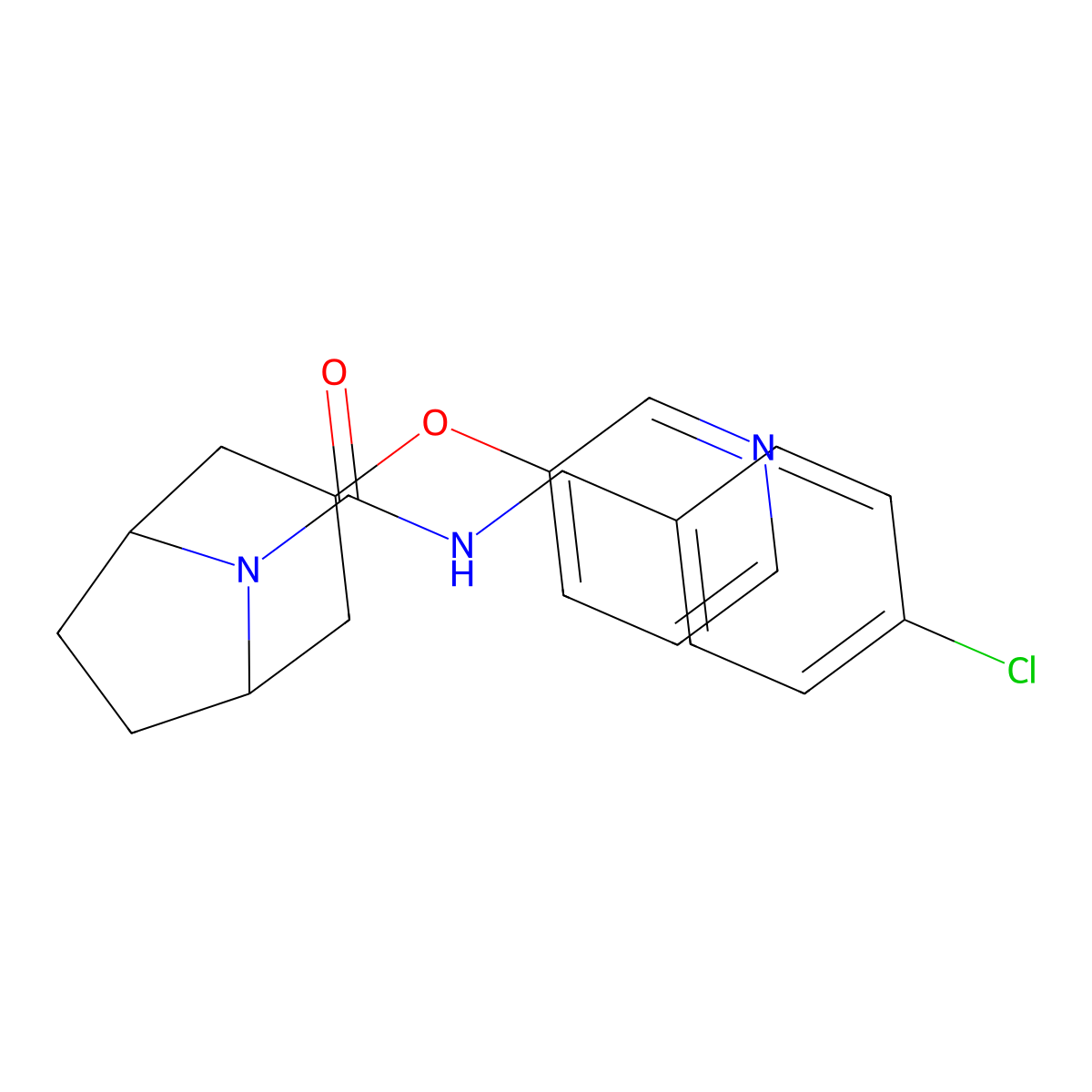 (1R,5S)-N-(4-chlorobenzyl)-3-(pyridin-3-yloxy)-8-azabicyclo[3.2.1]octane-8-carboxamide molecular structure, CAS 2108861-10-3
