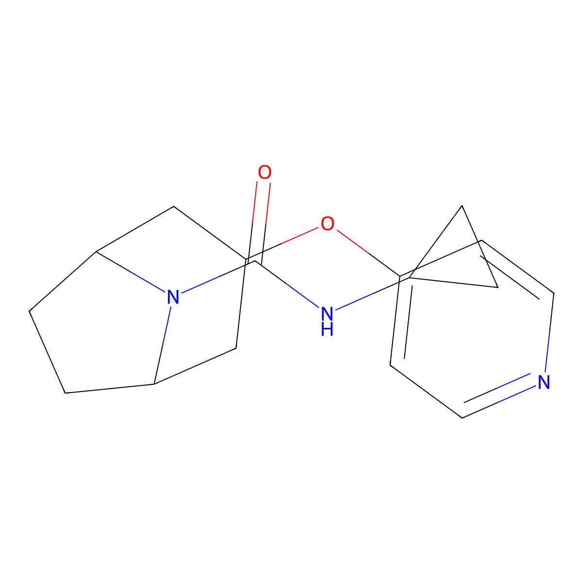 N-cyclopropyl-3-(pyridin-4-yloxy)-8-azabicyclo[3.2.1]octane-8-carboxamide molecular structure, CAS 2108861-28-3
