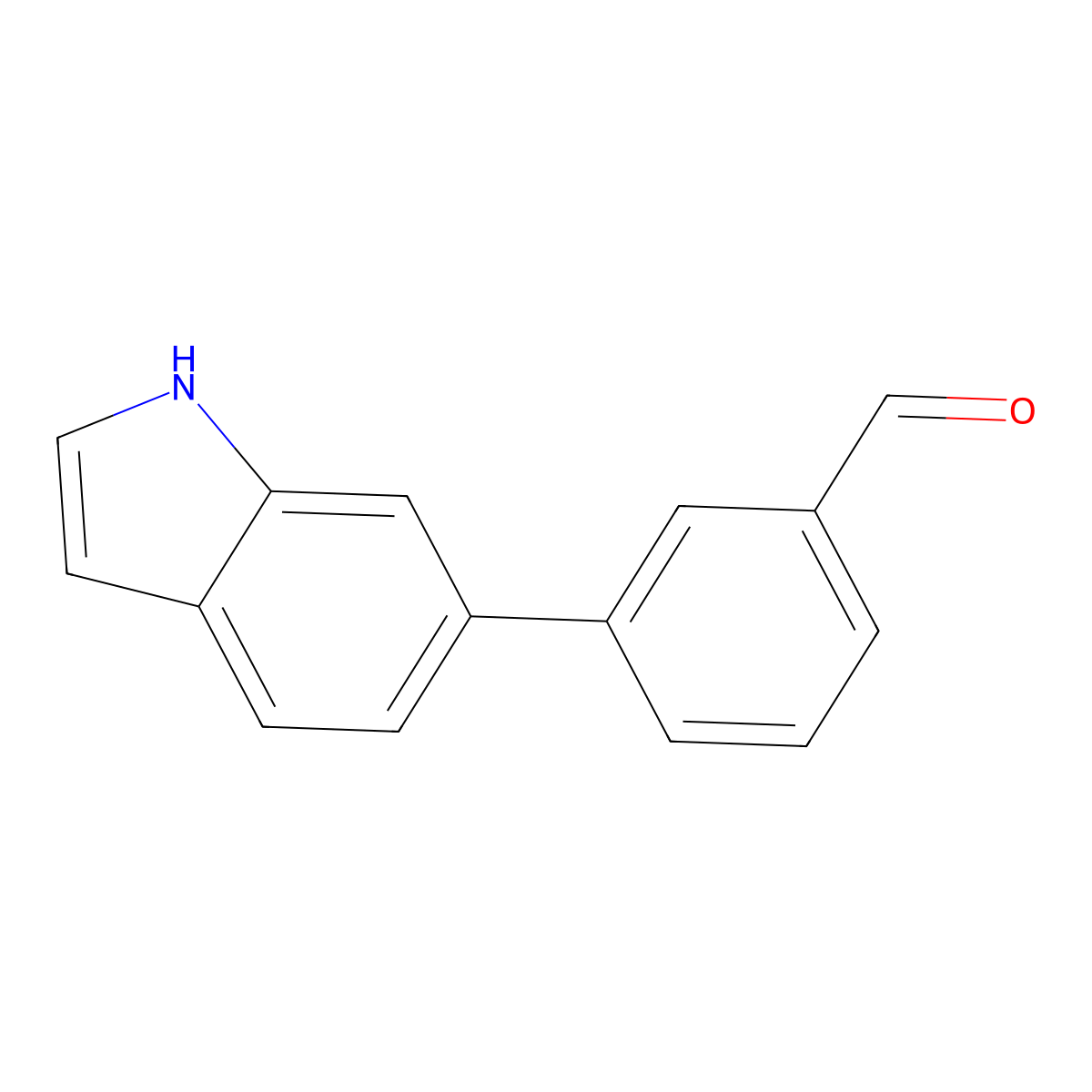 3-(1H-indol-6-yl)benzaldehyde molecular structure, CAS 210888-97-4