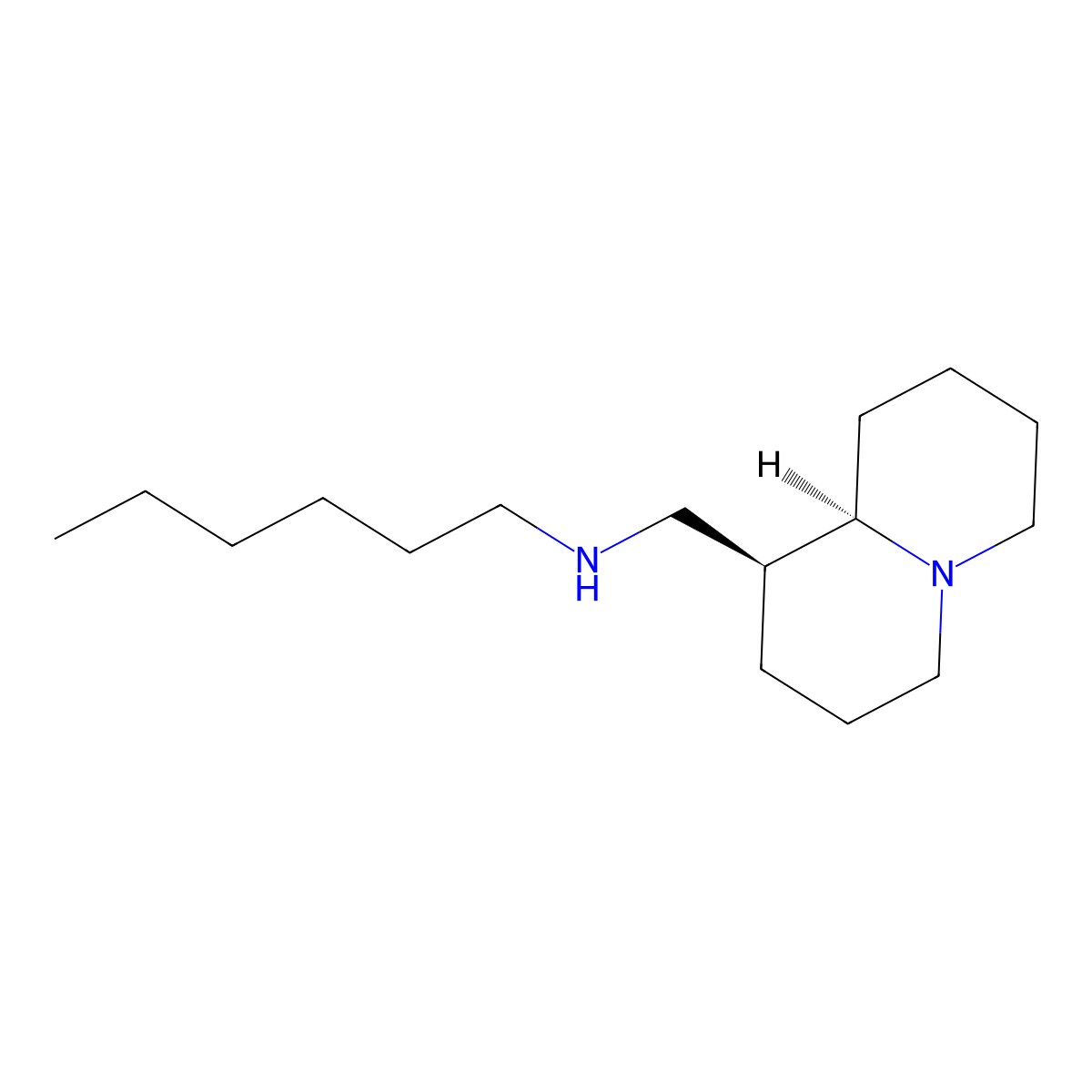 N-[(1S,9aR)-octahydro-2H-quinolizin-1-ylmethyl]hexan-1-amine molecular structure, CAS 2108880-48-2