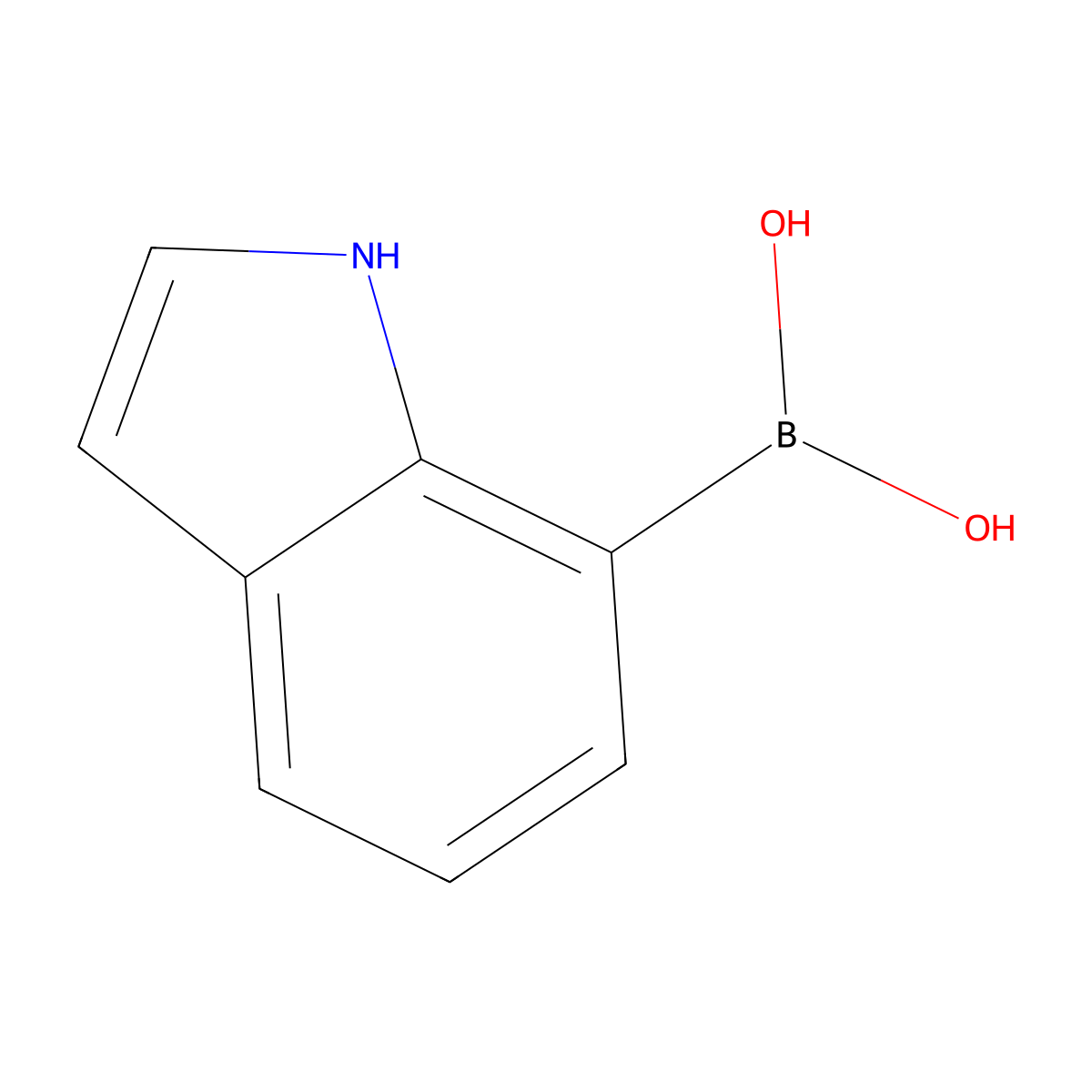 1H-Indole-7-boronic acid molecular structure, CAS 210889-31-9