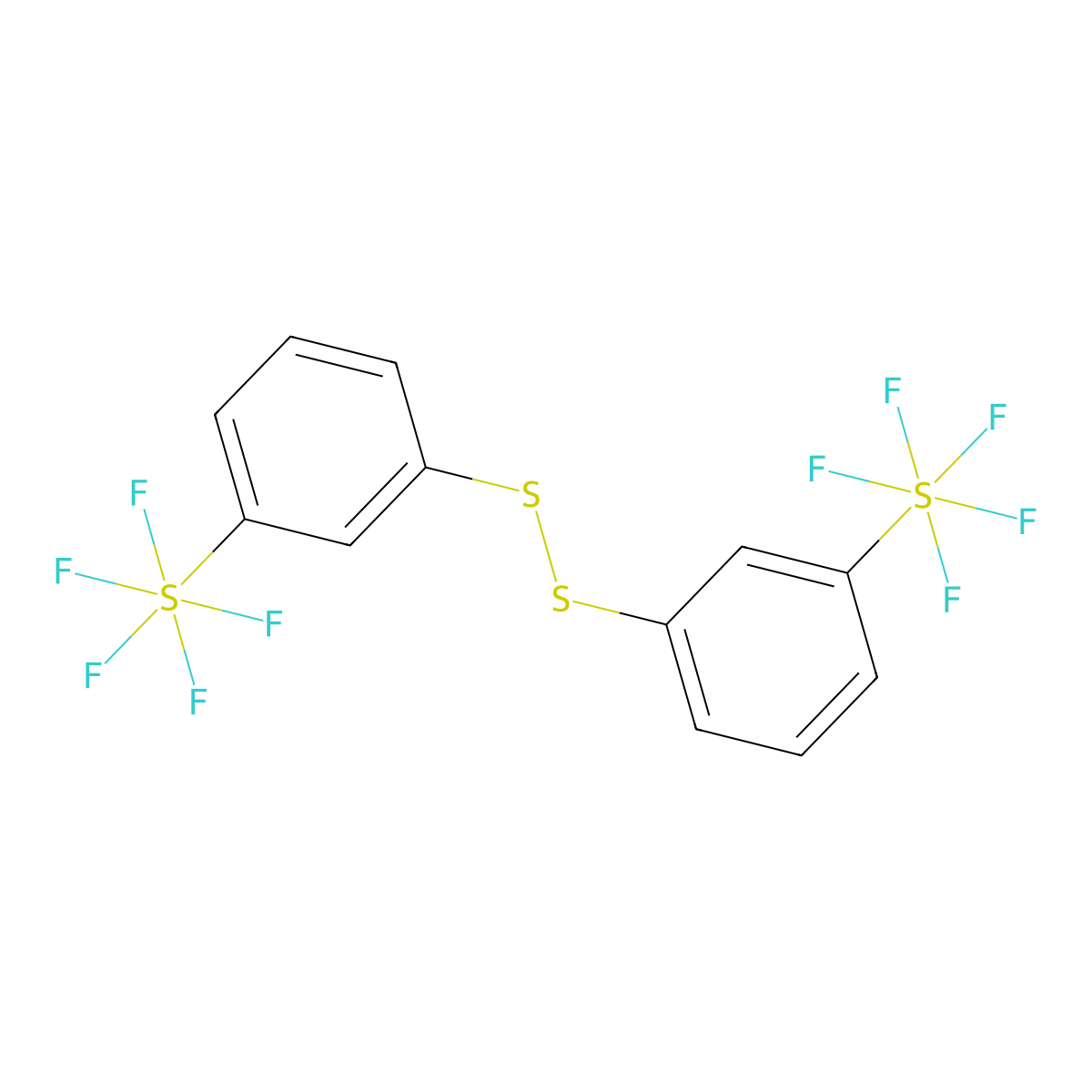 1,2-Di-(m-pentafluorosulfanylbenzene)disulfane molecular structure, CAS 2108899-01-8