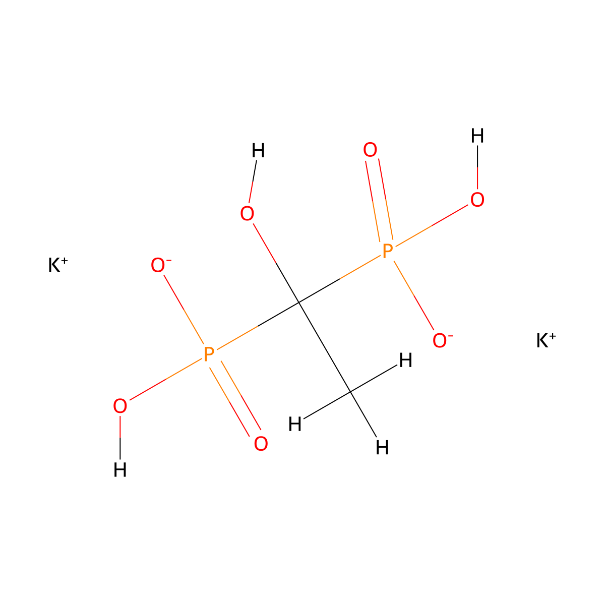 Dipotassium etidronate molecular structure, CAS 21089-06-5