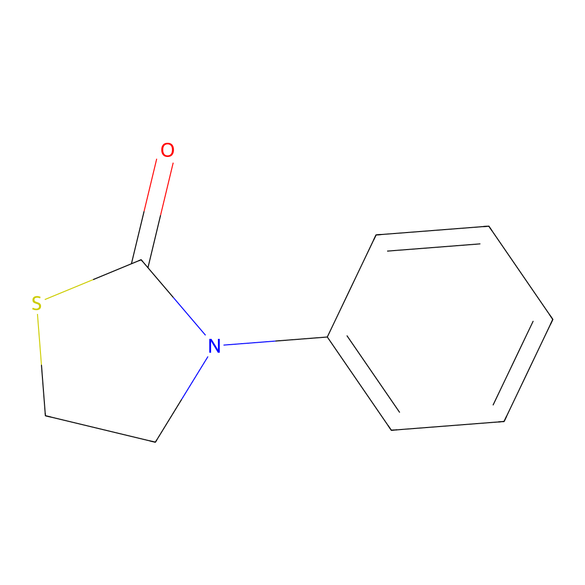3-Phenyl-1,3-thiazolidin-2-one molecular structure, CAS 21089-36-1