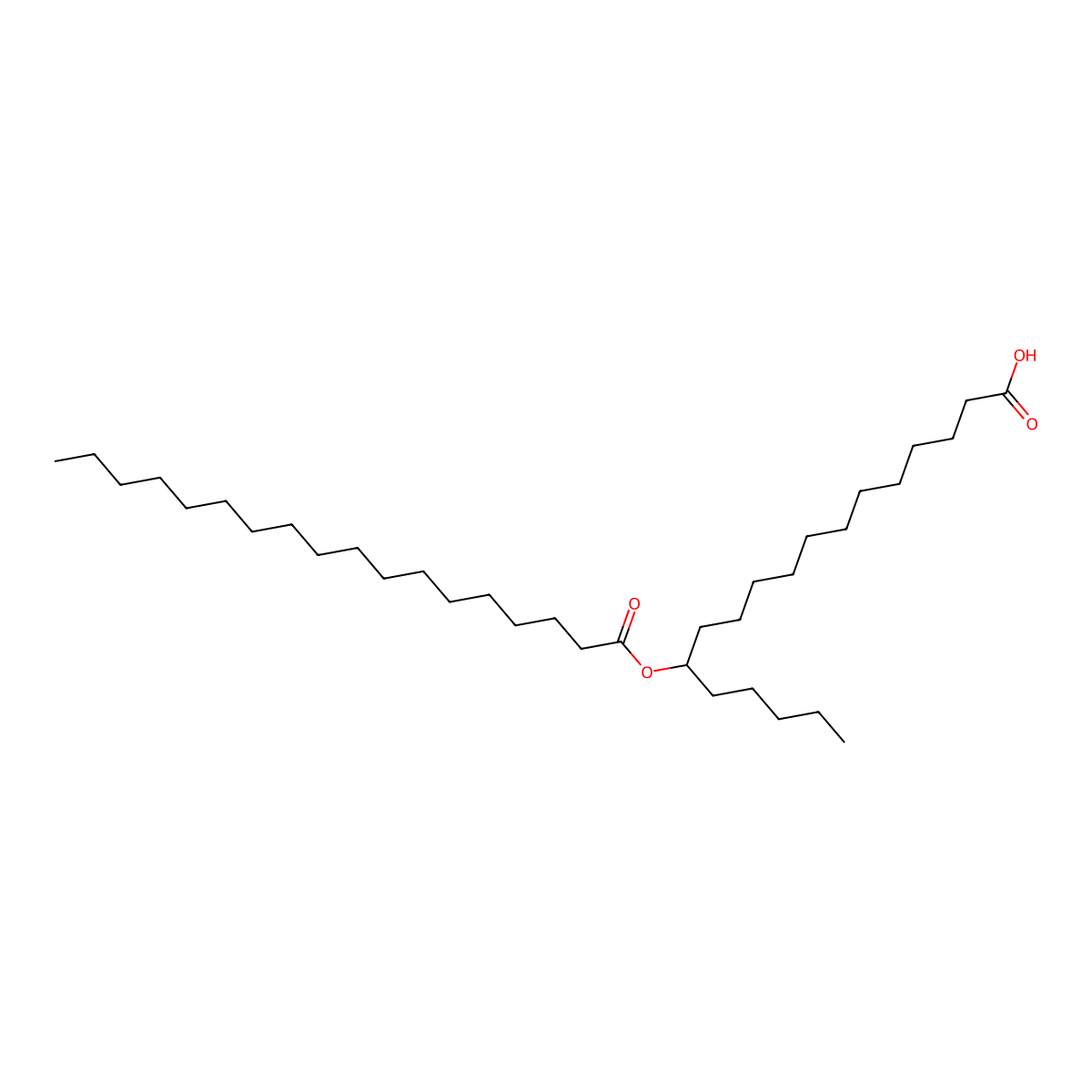 13-Octadecanoyloxy-octadecanoic acid molecular structure, CAS 2108907-29-3