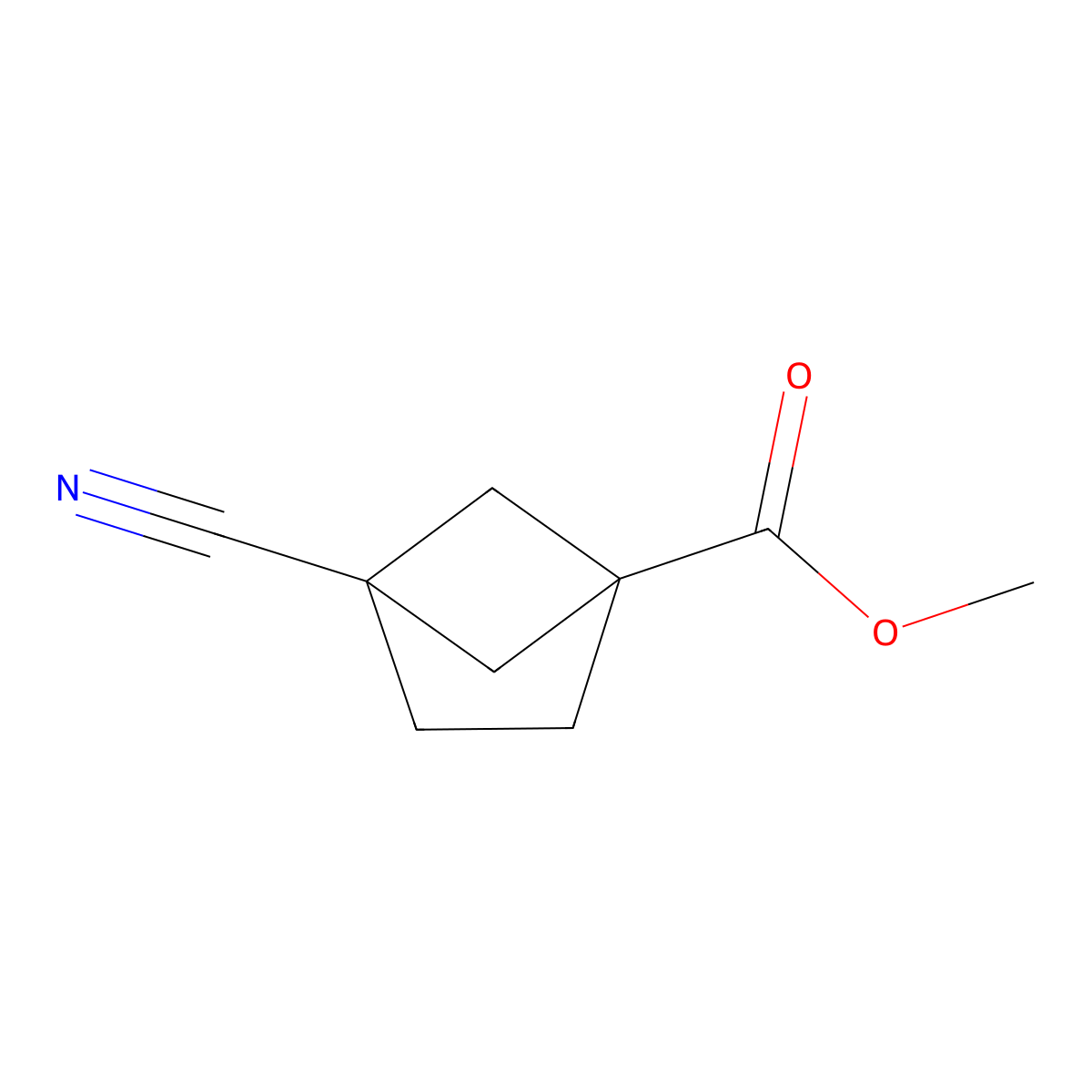 Methyl 4-cyanobicyclo[2.1.1]hexane-1-carboxylate molecular structure, CAS 2108908-57-0