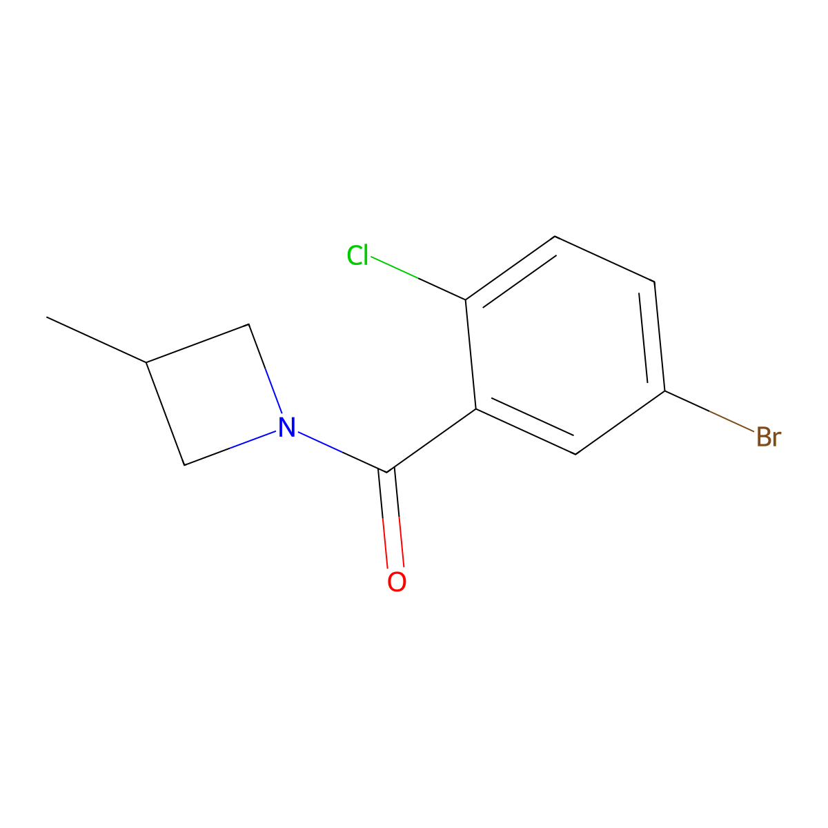 (5-Bromo-2-chlorophenyl)(3-methylazetidin-1-yl)methanone molecular structure, CAS 2108942-92-1