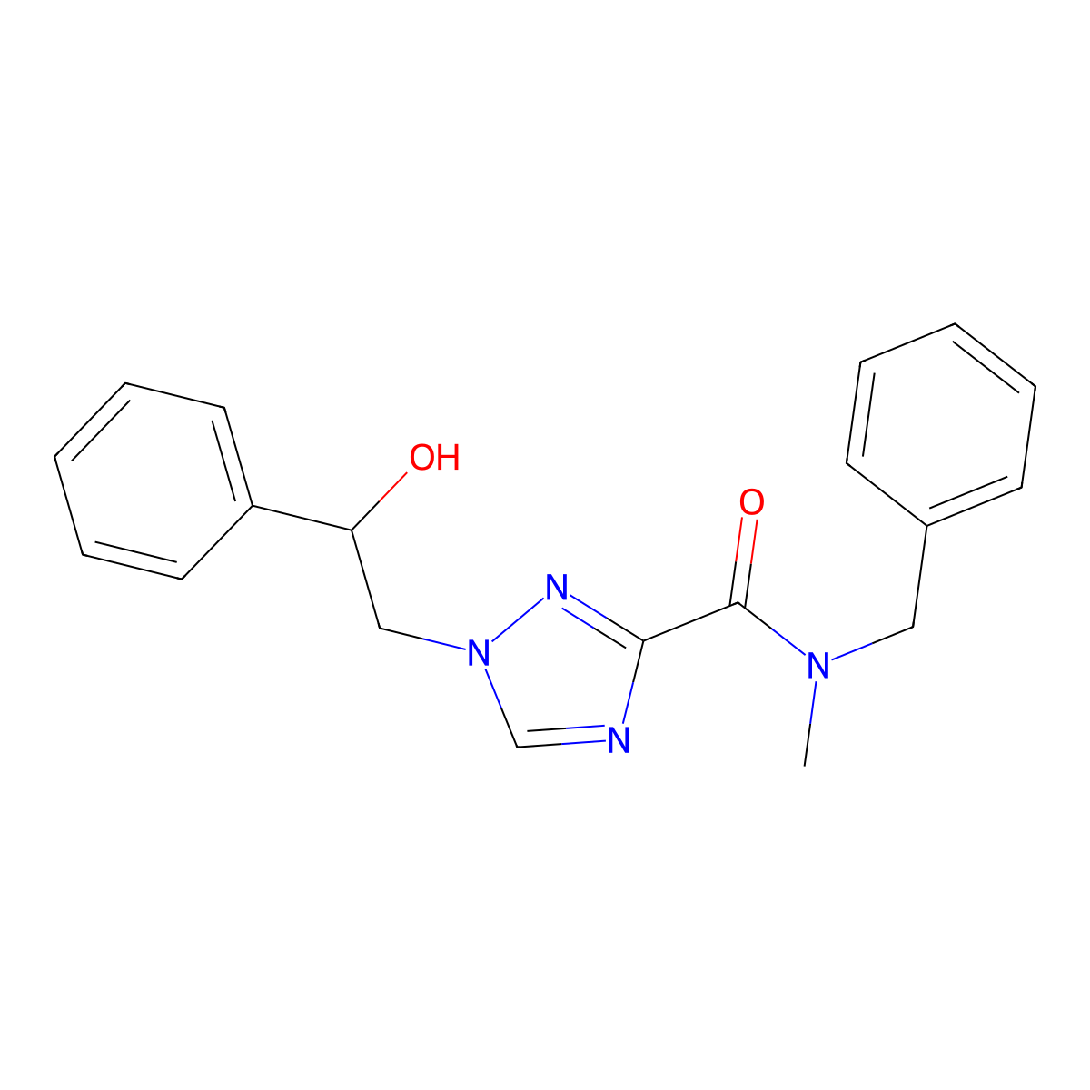 N-benzyl-1-(2-hydroxy-2-phenylethyl)-N-methyl-1H-1,2,4-triazole-3-carboxamide molecular structure, CAS 2108944-20-1
