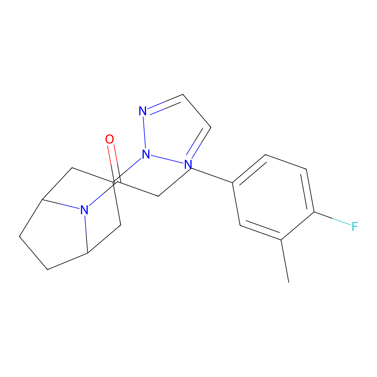1-((1R,5S)-3-(2H-1,2,3-triazol-2-yl)-8-azabicyclo[3.2.1]octan-8-yl)-3-(4-fluoro-3-methylphenyl)propan-1-one molecular structure, CAS 2108948-36-1