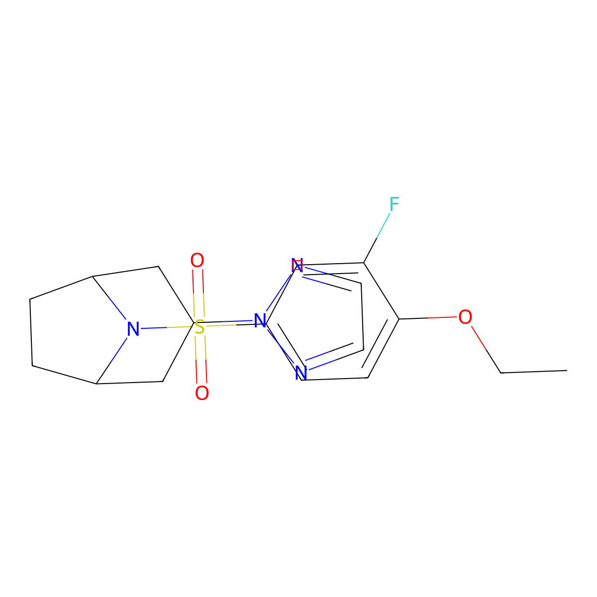 (1R,5S)-8-((4-ethoxy-3-fluorophenyl)sulfonyl)-3-(2H-1,2,3-triazol-2-yl)-8-azabicyclo[3.2.1]octane molecular structure, CAS 2108953-73-5