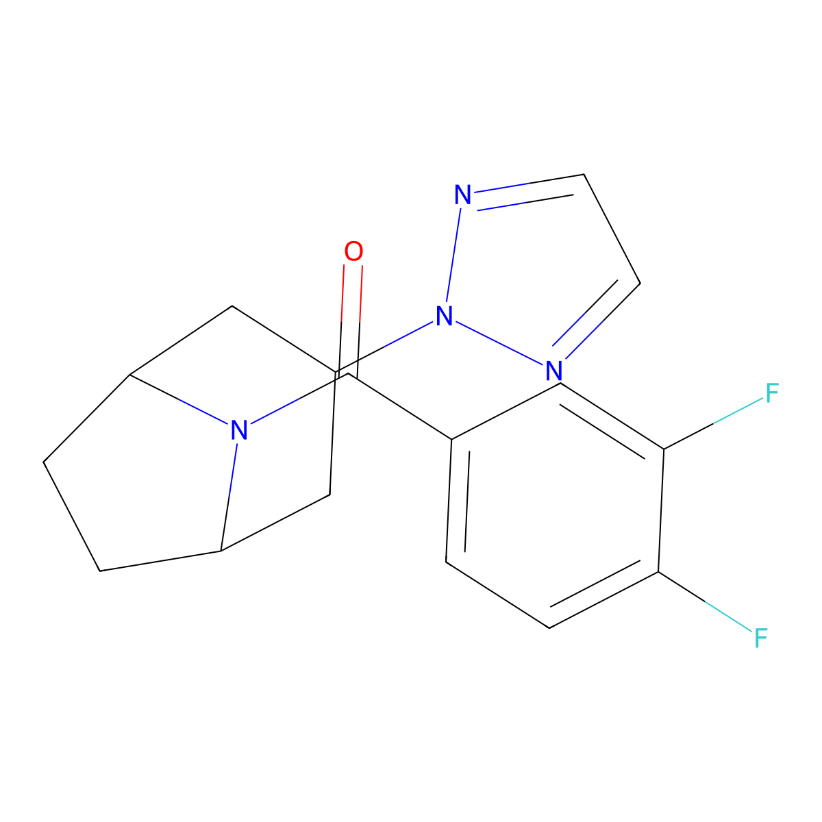 ((1R,5S)-3-(2H-1,2,3-triazol-2-yl)-8-azabicyclo[3.2.1]octan-8-yl)(3,4-difluorophenyl)methanone molecular structure, CAS 2108961-58-4
