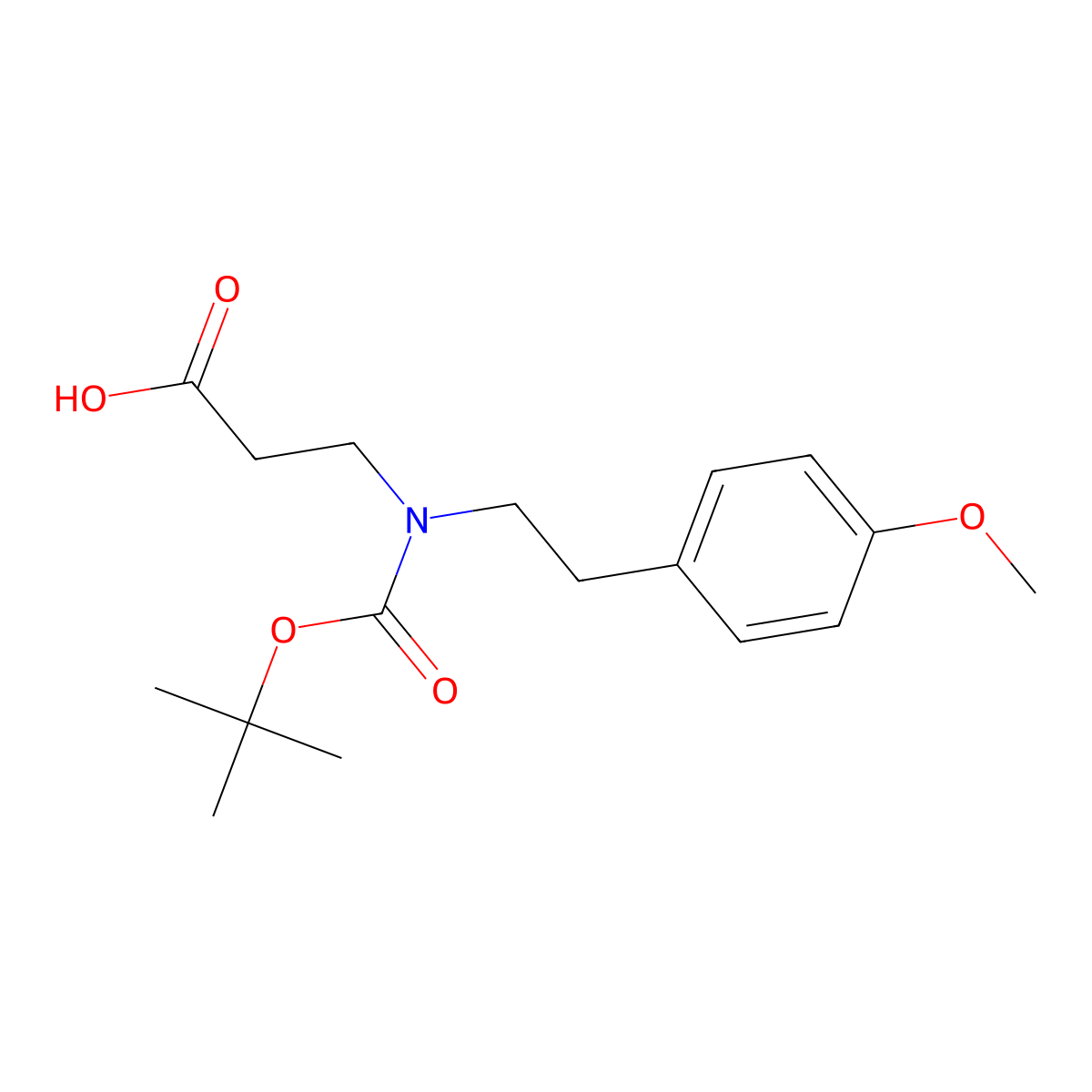 3-{[(Tert-butoxy)carbonyl][2-(4-methoxyphenyl)ethyl]amino}propanoic acid molecular structure, CAS 2108964-80-1