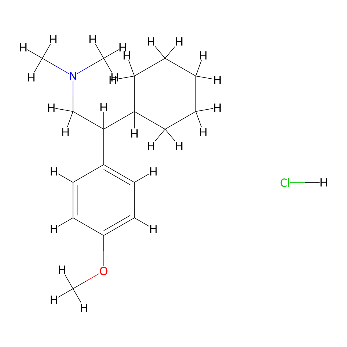 Deshydroxy Venlafaxine HCl molecular structure, CAS 2108968-20-1