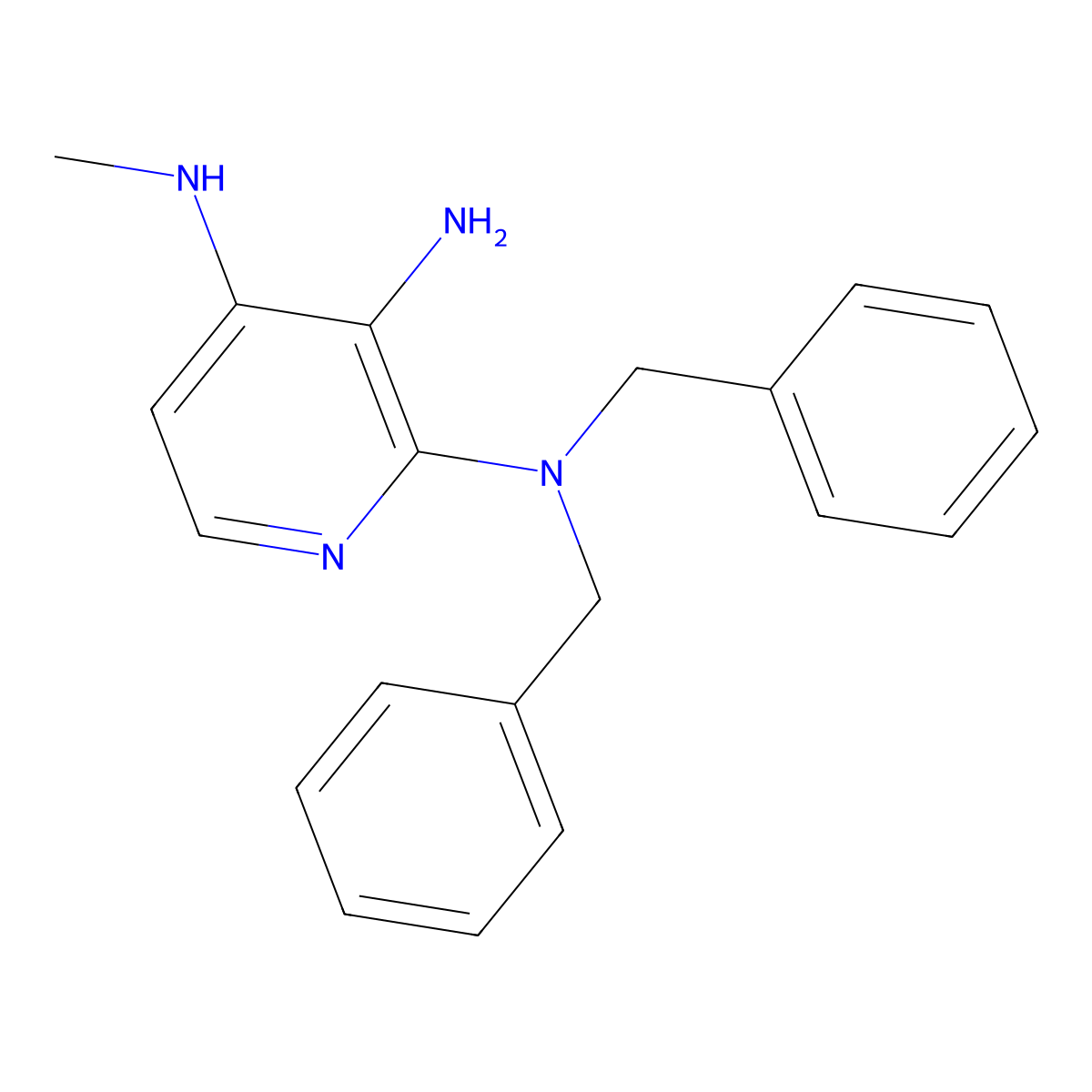 N2,N2-Dibenzyl-N4-methylpyridine-2,3,4-triamine molecular structure, CAS 2108969-60-2