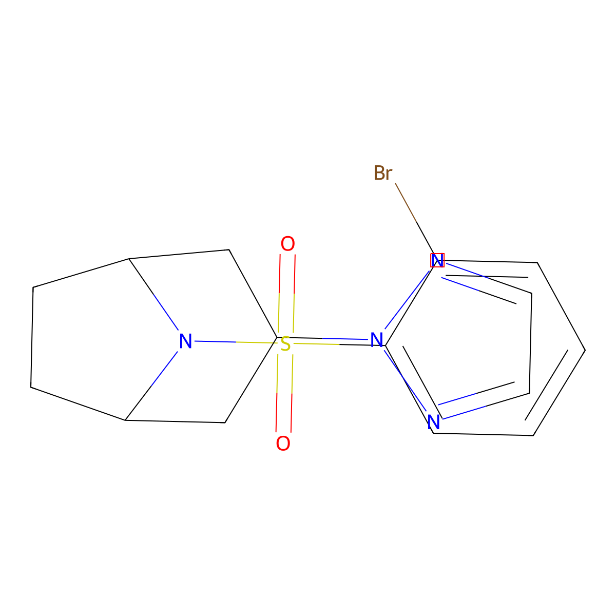 (1R,5S)-8-((2-bromophenyl)sulfonyl)-3-(2H-1,2,3-triazol-2-yl)-8-azabicyclo[3.2.1]octane molecular structure, CAS 2108974-55-4