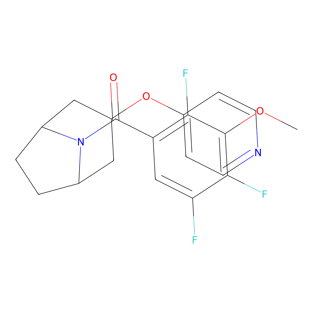 ((1R,5S)-3-(pyridin-4-yloxy)-8-azabicyclo[3.2.1]octan-8-yl)(2,4,5-trifluoro-3-methoxyphenyl)methanone molecular structure, CAS 2108974-66-7