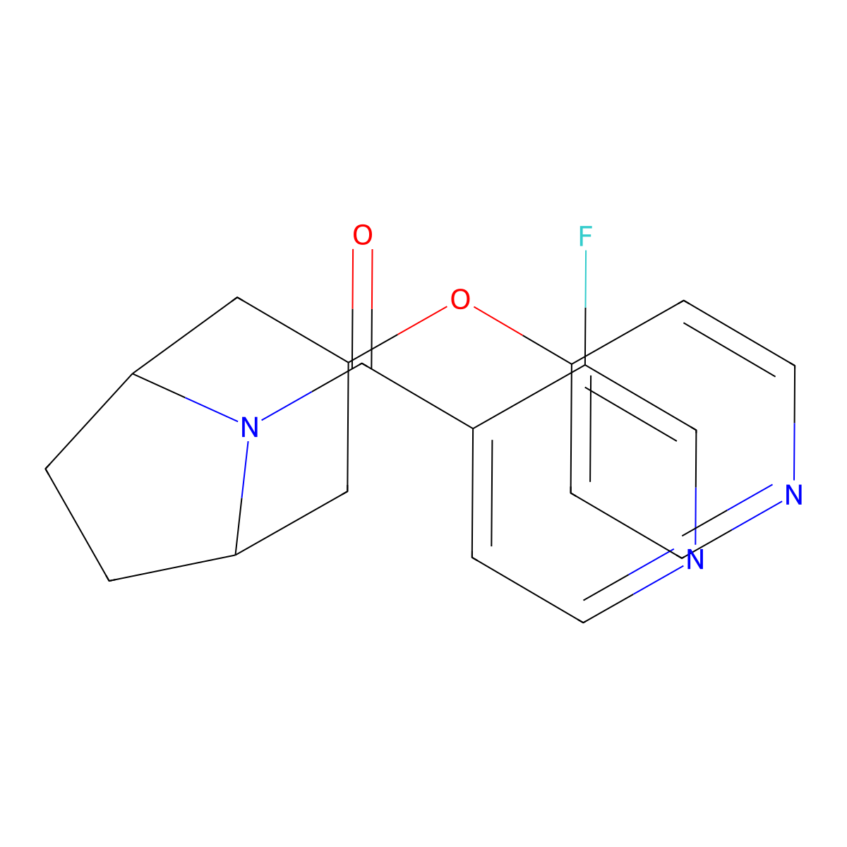 (3-fluoropyridin-4-yl)((1R,5S)-3-(pyridin-4-yloxy)-8-azabicyclo[3.2.1]octan-8-yl)methanone molecular structure, CAS 2108989-26-8
