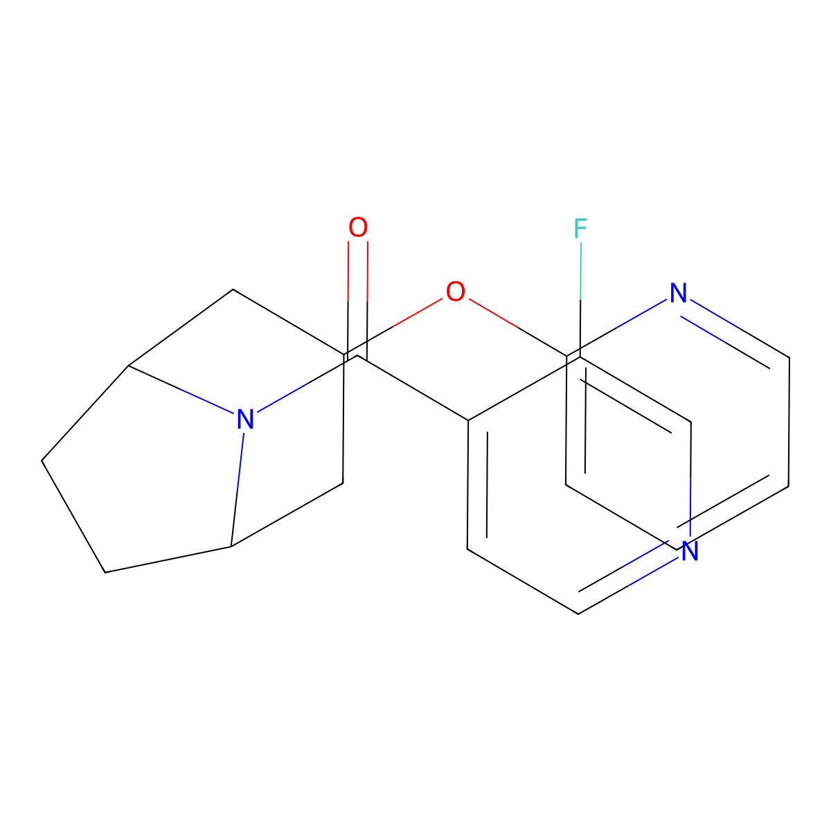 8-(3-Fluoropyridine-4-carbonyl)-3-(pyridin-2-yloxy)-8-azabicyclo[3.2.1]octane molecular structure, CAS 2108994-69-8