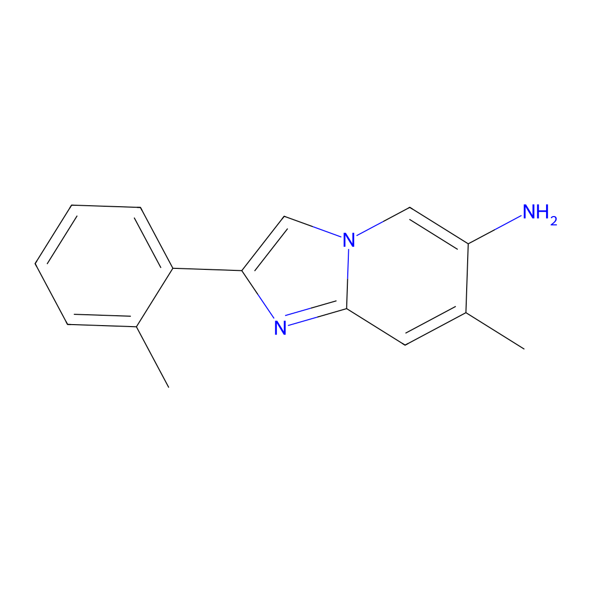 7-Methyl-2-(2-methylphenyl)imidazo[1,2-a]pyridin-6-amine molecular structure, CAS 2108999-44-4