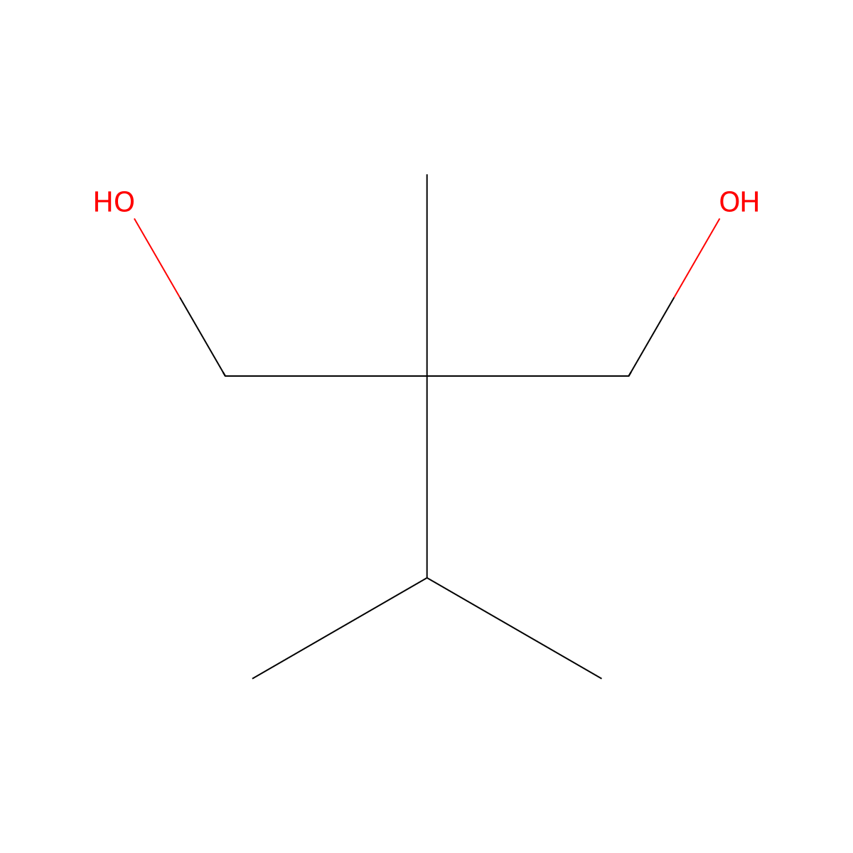 2-Methyl-2-(1-methylethyl)-1,3-propanediol molecular structure, CAS 2109-23-1