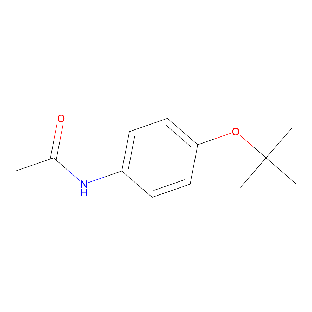 Butacetin molecular structure, CAS 2109-73-1