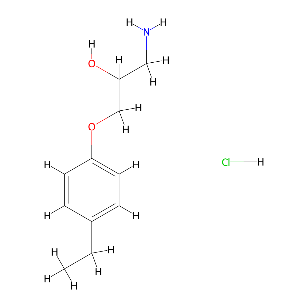 1-Amino-3-(4-ethylphenoxy)propan-2-ol hydrochloride molecular structure, CAS 2109019-34-1