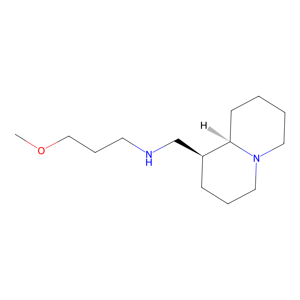 3-methoxy-N-[(1S,9aR)-octahydro-2H-quinolizin-1-ylmethyl]propan-1-amine molecular structure, CAS 2109021-77-2
