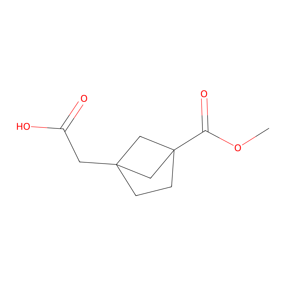 2-(4-(Methoxycarbonyl)bicyclo[2.1.1]hexan-1-yl)acetic acid molecular structure, CAS 2109049-42-3
