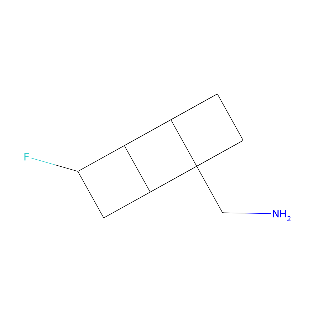 (8-Fluorocuban-1-yl)methanamine molecular structure, CAS 2109049-59-2