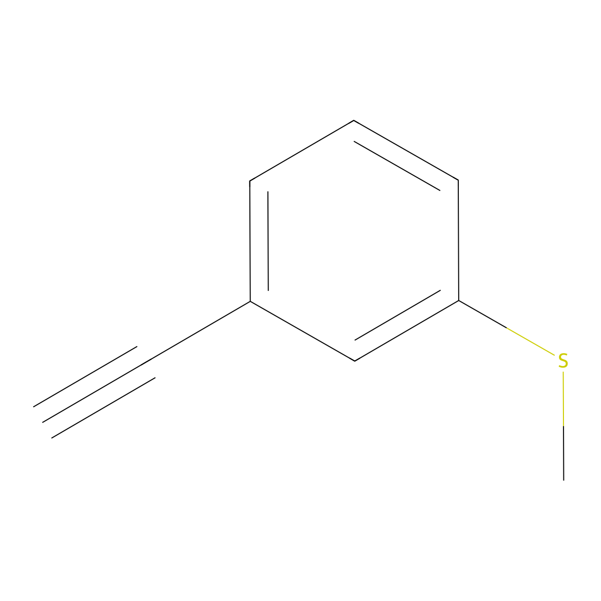 1-Ethynyl-3-(methylsulfanyl)benzene molecular structure, CAS 210905-75-2