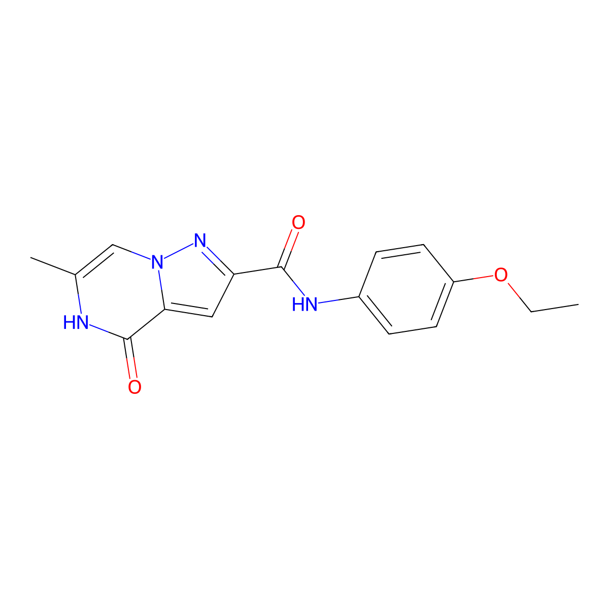 N-(4-ethoxyphenyl)-6-methyl-4-oxo-4,5-dihydropyrazolo[1,5-a]pyrazine-2-carboxamide molecular structure, CAS 2109063-09-2