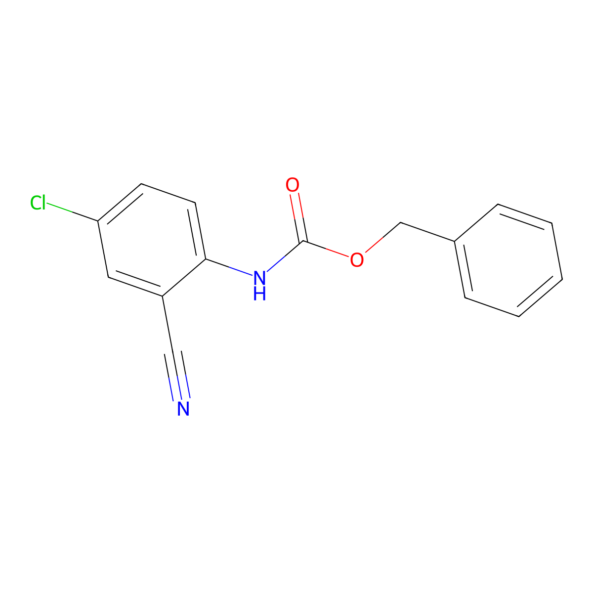 benzyl N-(4-chloro-2-cyanophenyl)carbamate molecular structure, CAS 2109071-95-4