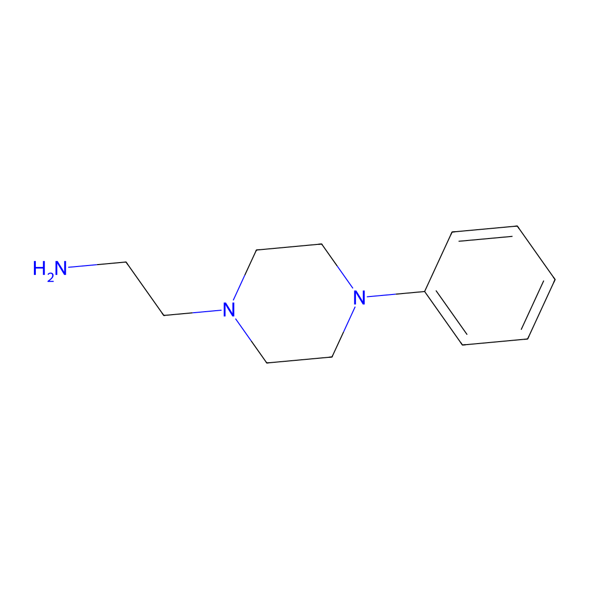 2-(4-Phenylpiperazin-1-yl)ethan-1-amine molecular structure, CAS 21091-61-2