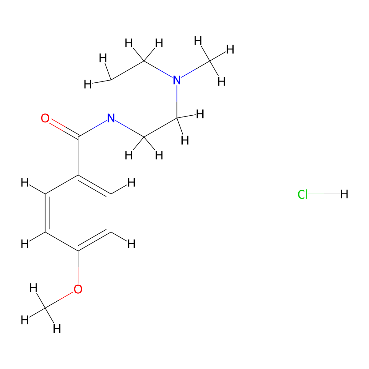 Methoxypiperamide hydrochloride molecular structure, CAS 21091-92-9