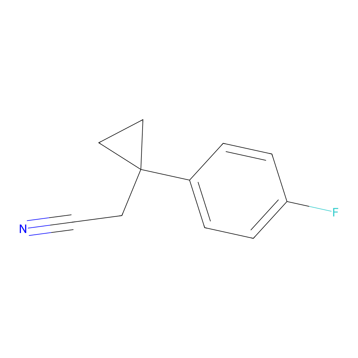 2-[1-(4-Fluorophenyl)cyclopropyl]acetonitrile molecular structure, CAS 2109103-14-0