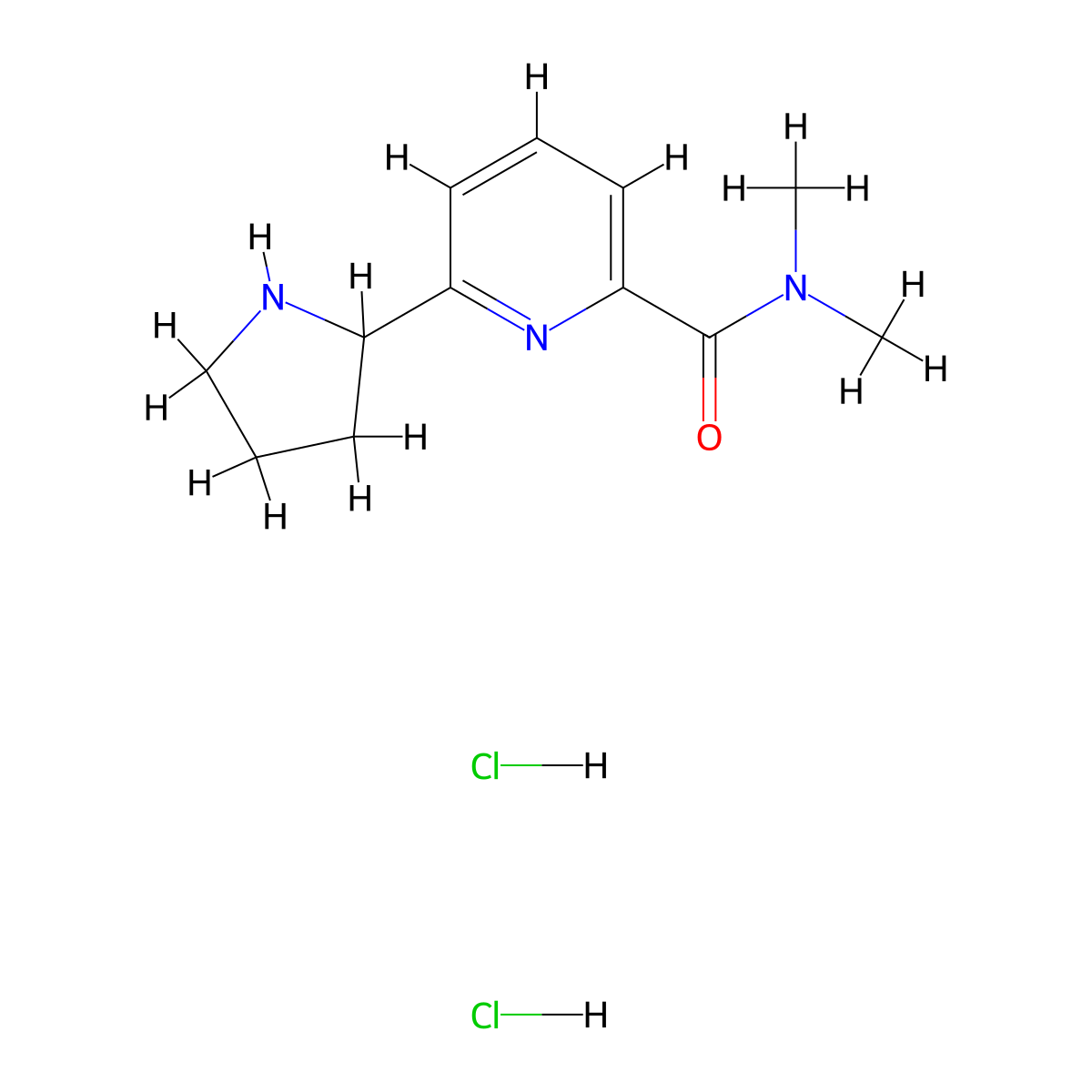N,N-Dimethyl-6-pyrrolidin-2-ylpyridine-2-carboxamide dihydrochloride molecular structure, CAS 2109104-07-4