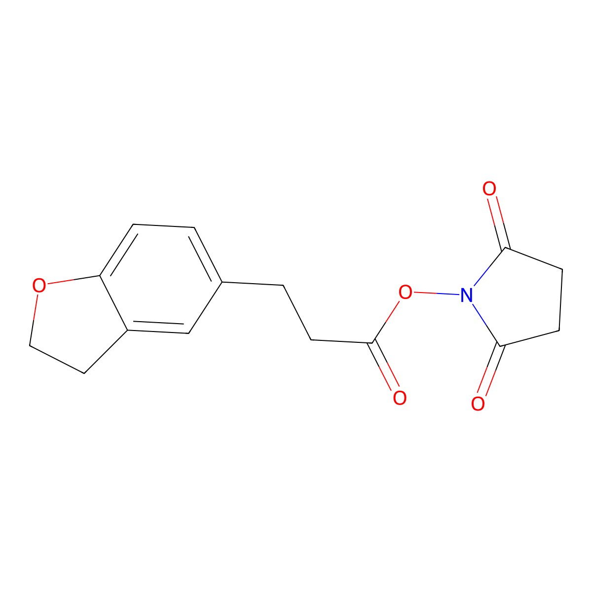 1-{[3-(2,3-Dihydro-1-benzofuran-5-yl)propanoyl]oxy}pyrrolidine-2,5-dione molecular structure, CAS 2109107-90-4