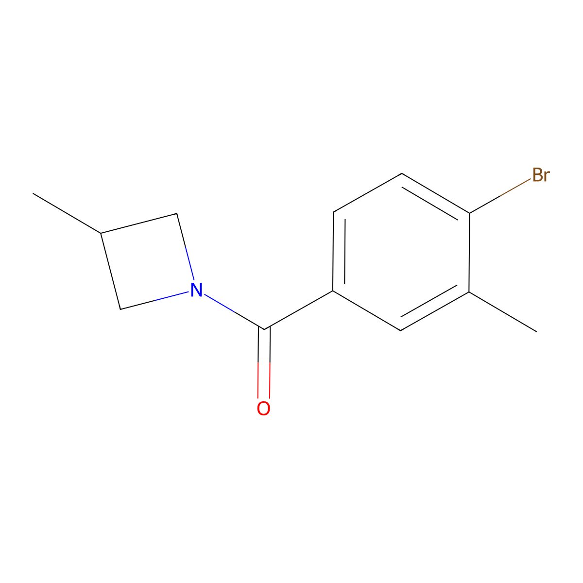 (4-Bromo-3-methylphenyl)(3-methylazetidin-1-yl)methanone molecular structure, CAS 2109129-35-1