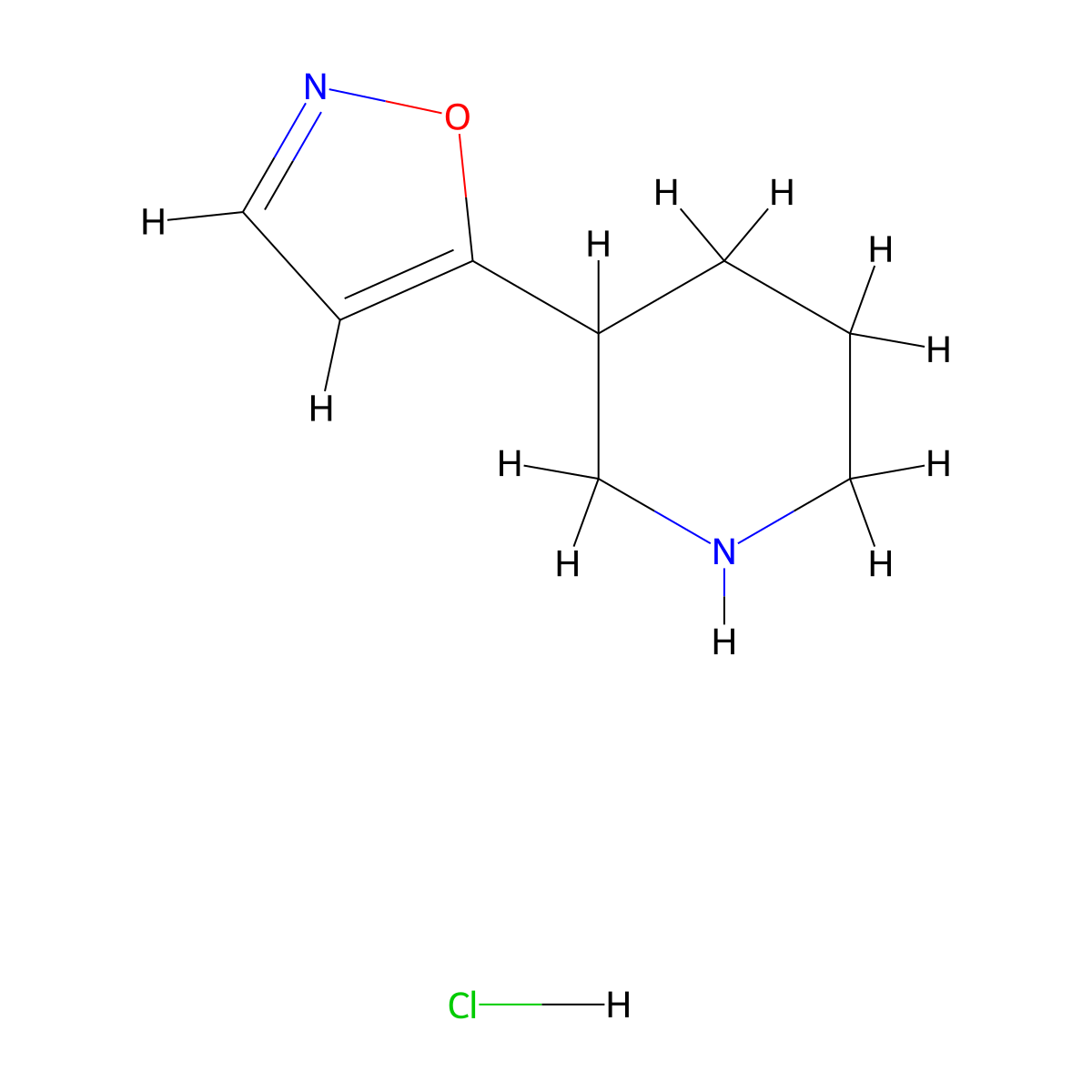 3-Isoxazol-5-ylpiperidine hydrochloride molecular structure, CAS 2109145-26-6