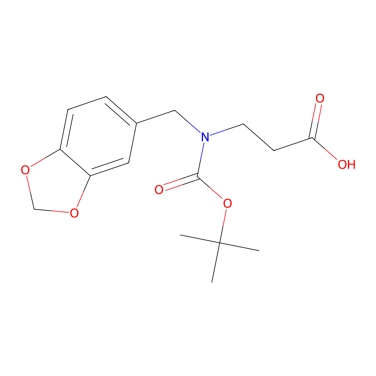 3-{[(2H-1,3-benzodioxol-5-yl)methyl][(tert-butoxy)carbonyl]amino}propanoic acid molecular structure, CAS 2109149-99-5