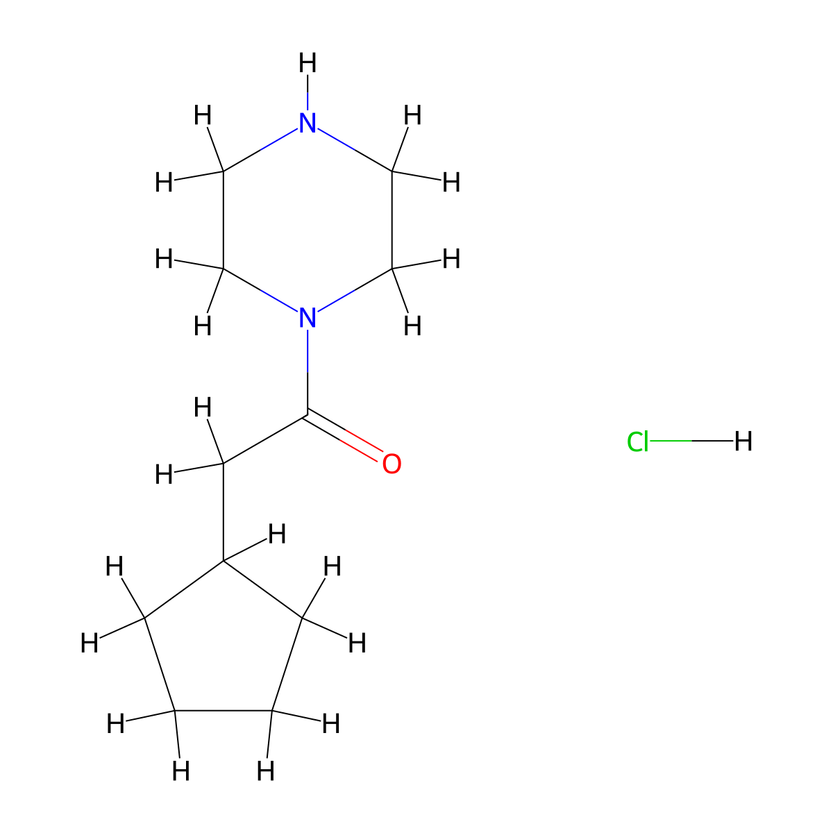 1-(Cyclopentylacetyl)piperazine hydrochloride molecular structure, CAS 2109155-75-9